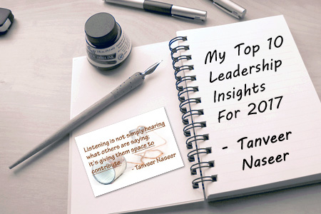 A look back at my Top 10 leadership insights from 2017 and what they reveal about how leaders can be successful in the year ahead.