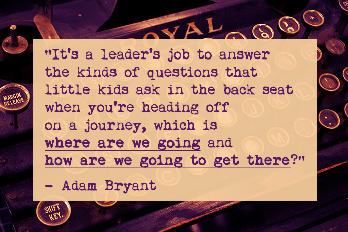 NYT columnist and bestselling author Adam Bryant offers insights into the specific challenges leaders need to address in order to succeed at leadership.